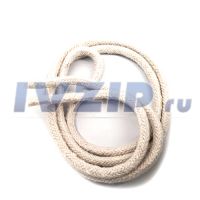 Шнур керамический для дверок печей и каминов на поверхности с пазом, термостойкий, 1250*С, круглый d -10мм, L-2м